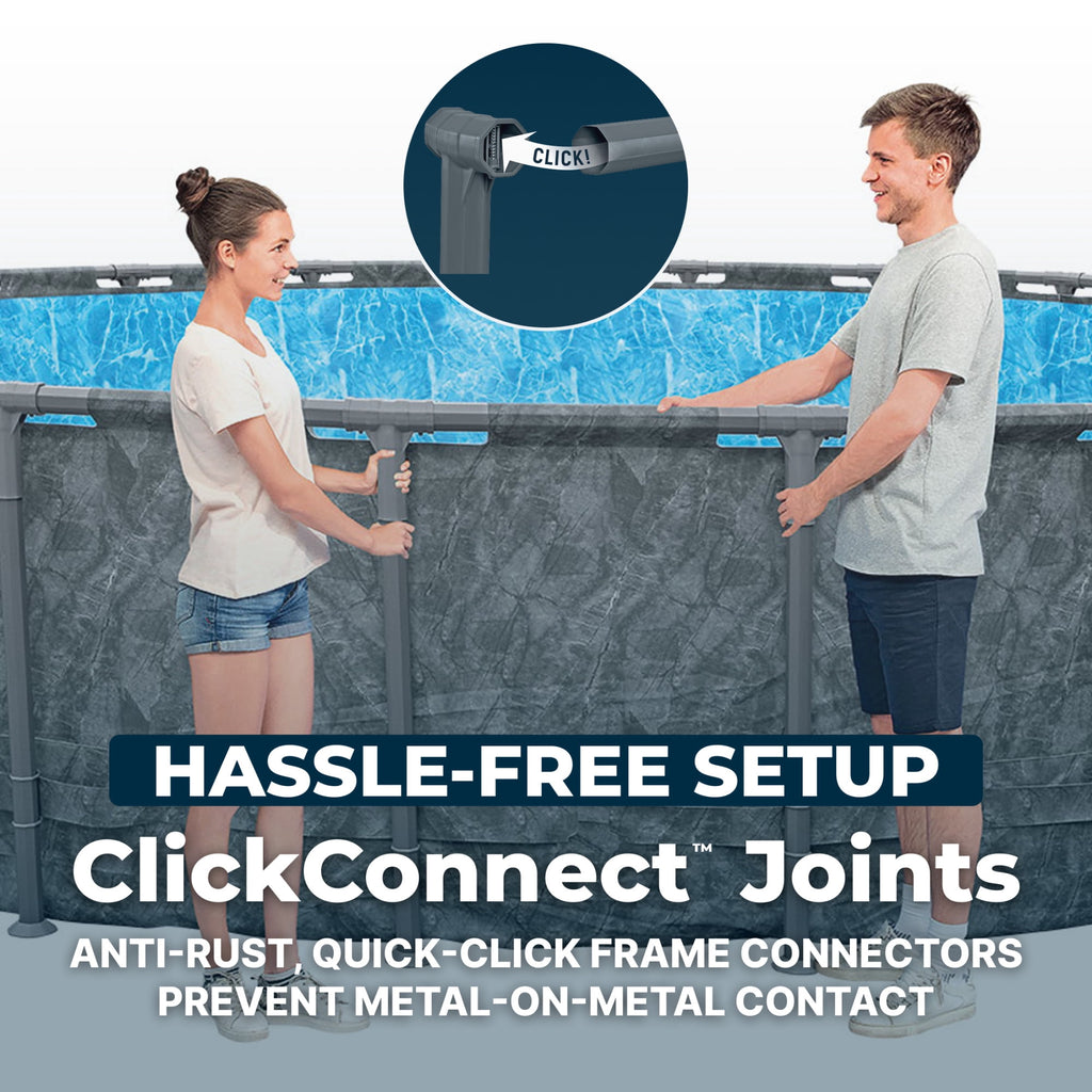 Bestway APX 365 18'x52 Metal Frame Above Ground Pool w/ Sand Filter Pump, Ladder & Cover