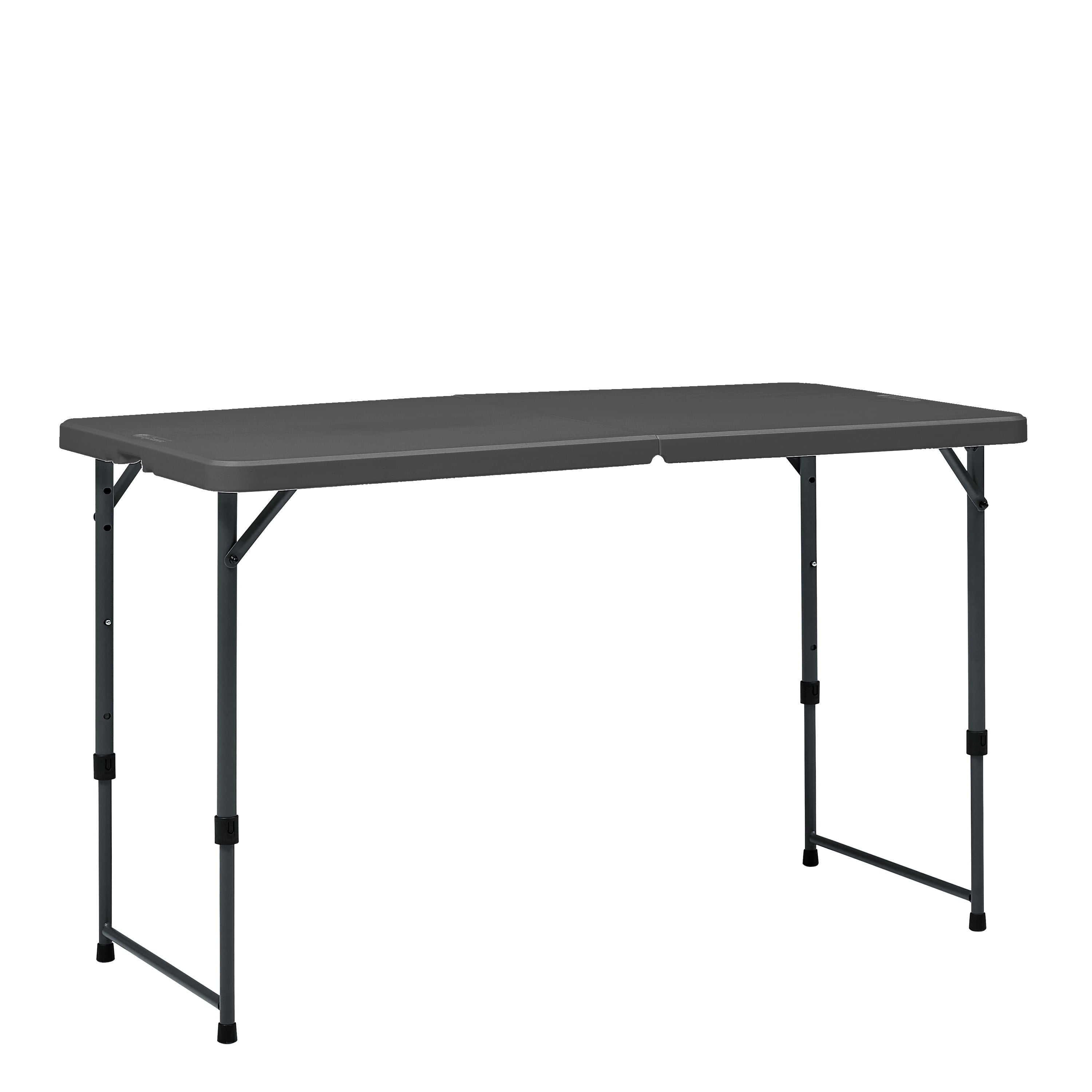 Mainstays 4' Adjustable Height Centerfold Folding Table, White