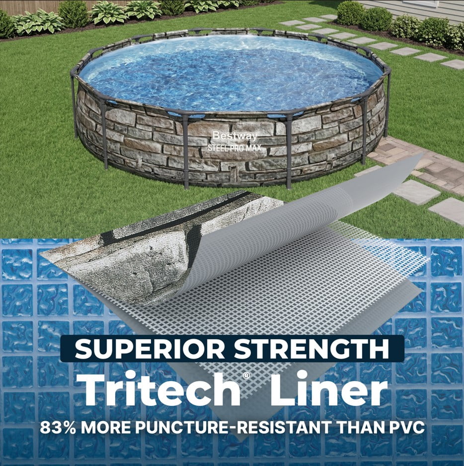 Bestway Steel Pro MAX 10'x30\ Metal Frame Above Ground Pool Set w/ Filter Pump & Cartridge