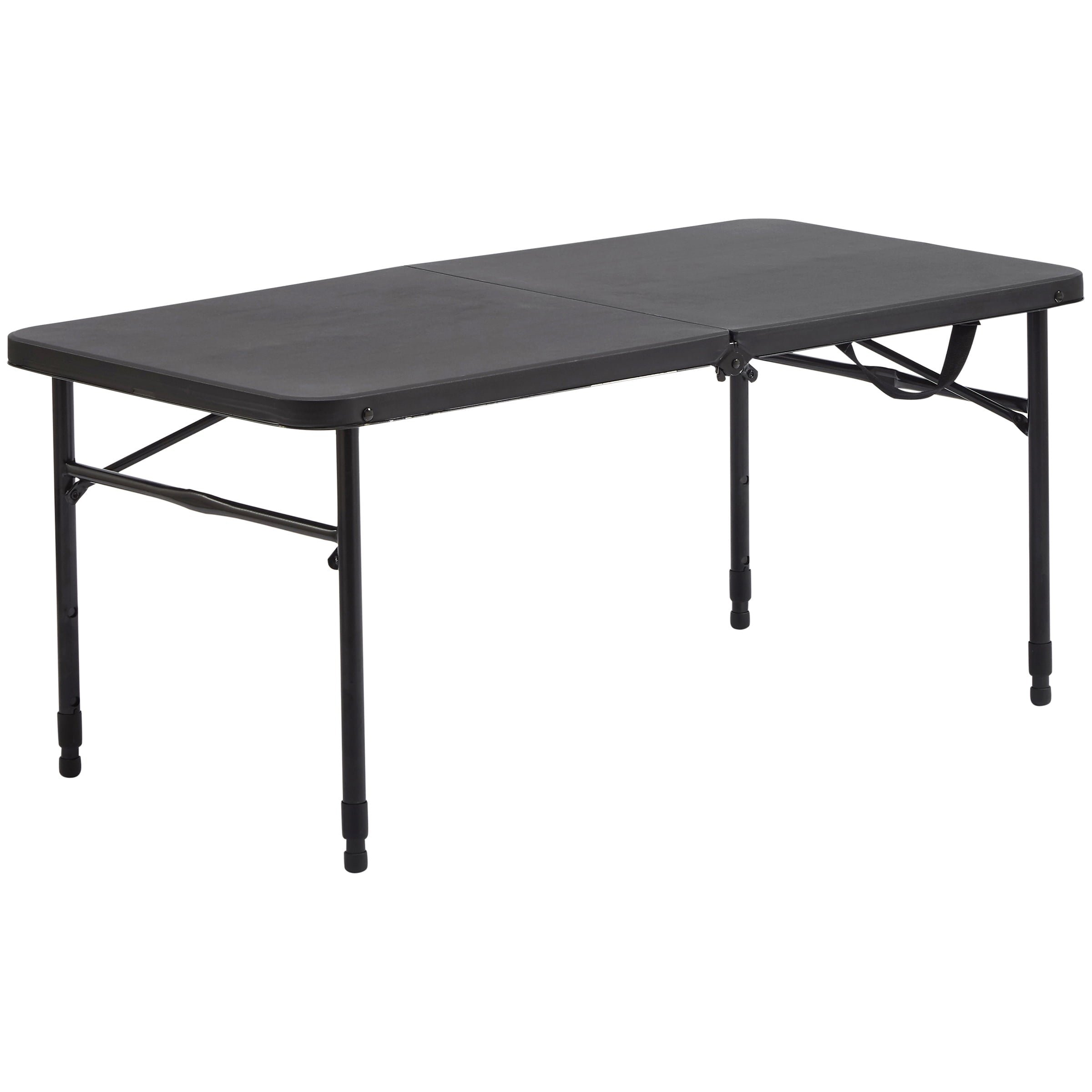 Mainstays 40 Adjustable Height Centerfold Folding Table, Black