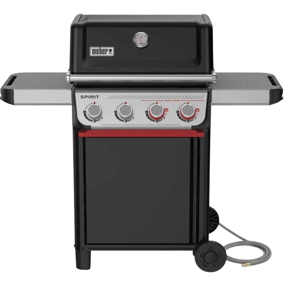 Weber Spirit Gas Grill, E-425 4 Burner Propane Gas Grill with Wheels, Black