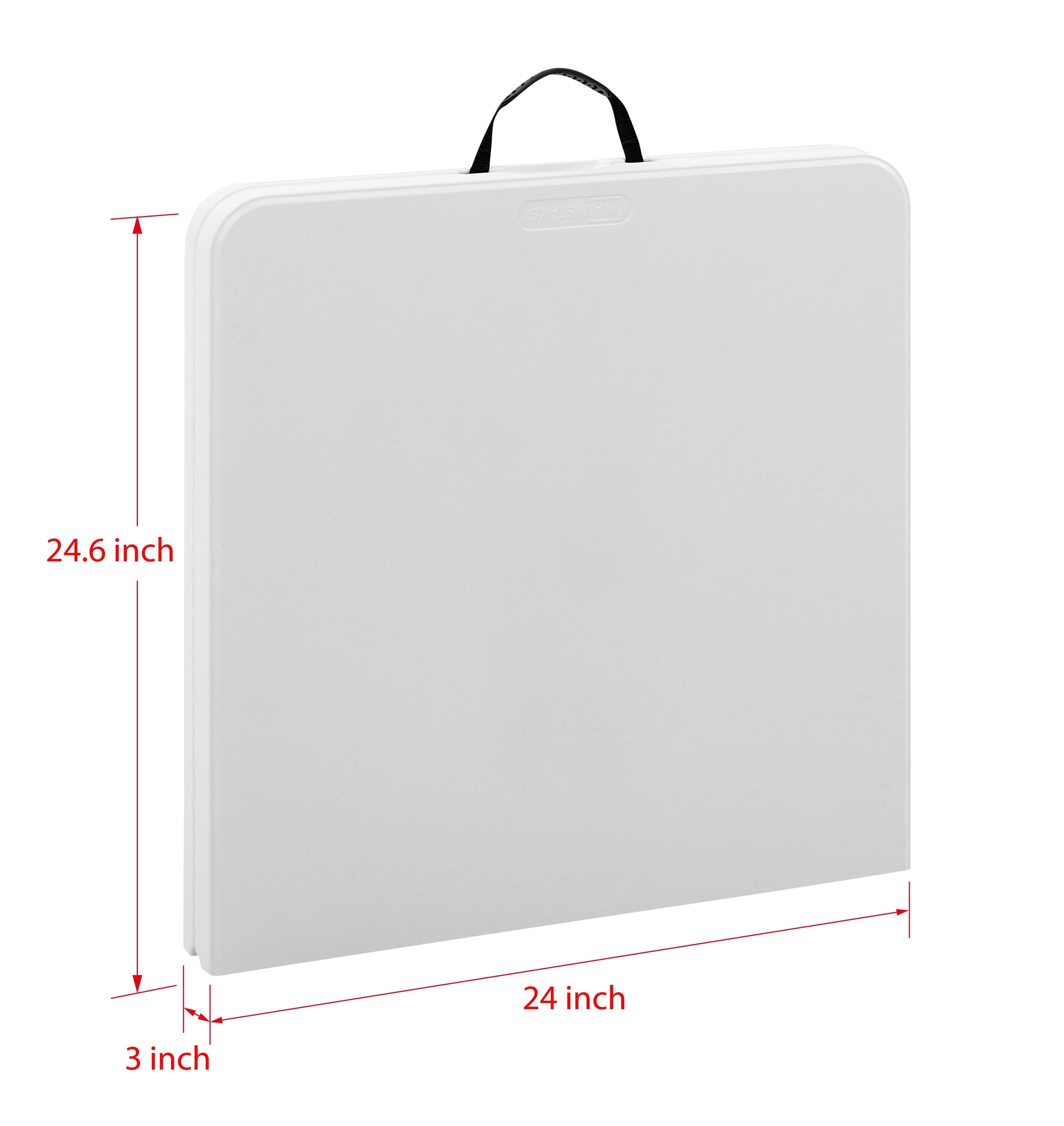 Mainstays 4' Adjustable Height Centerfold Folding Table, White