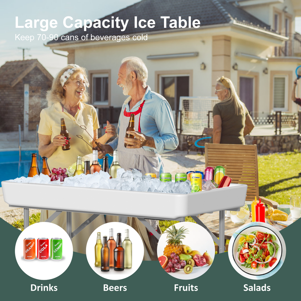 EVOKEDEN 42.5 Fish Cleaning Table w/ Sink, Folding Camping Table & Fish Cleaning Station w/ Measure Mark