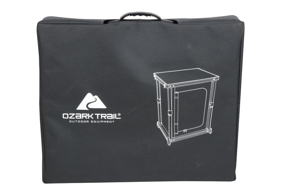 Ozark Trail Kitchen Organizer Hardtop Table, Gray, 23 x 20 x 31