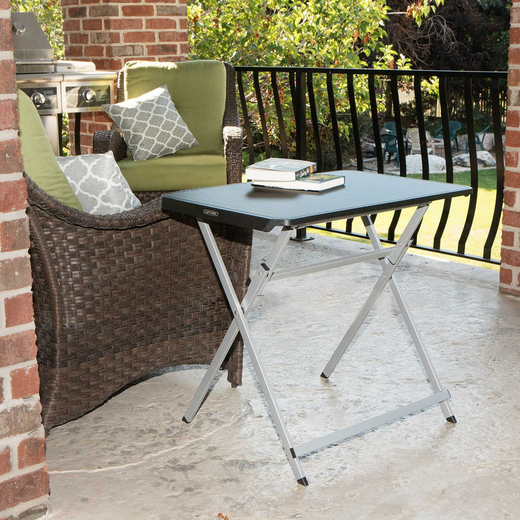 Lifetime 30-Inch Rectangle Folding Table, Light Commercial Grade, Indoor/Outdoor, Black